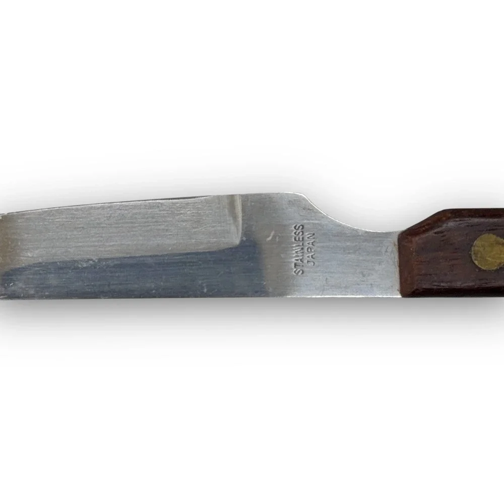 Royalton Steak Knife Stainless Steel Serrated Blade Wood Handle Japan 8.25 inch